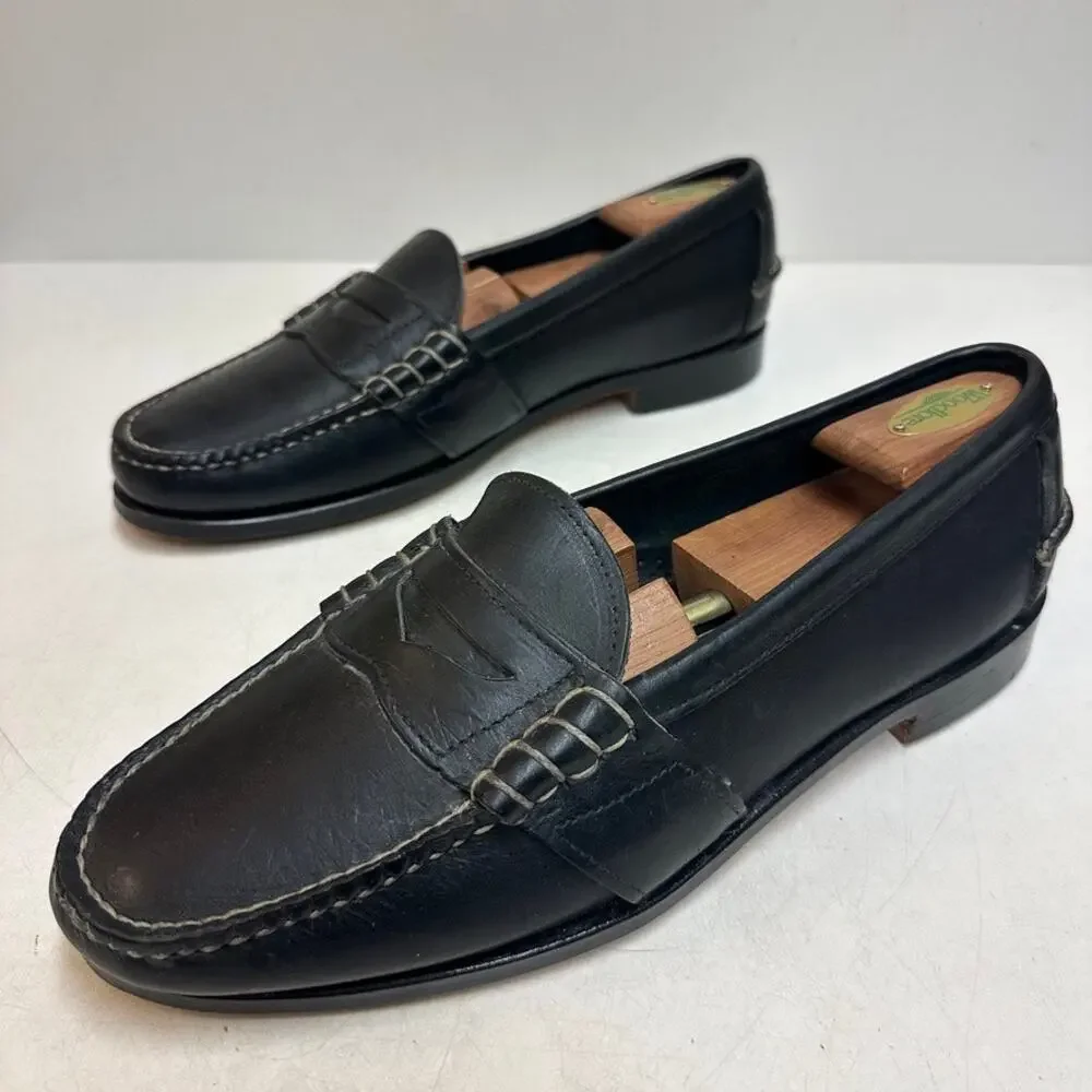 EUC Rancourt & Co. x FootJoy Beefroll Penny Loafer Black Edric Maine USA 11.5 D